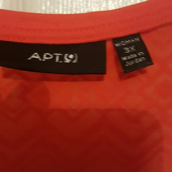 3X  Orange Apt 9 Aztec Burnout Print Tank #64 - Picture 2 of 4
